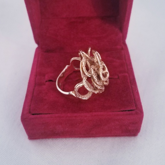 Vintage 14k Gold Cluster Ring - Picture 2 of 5